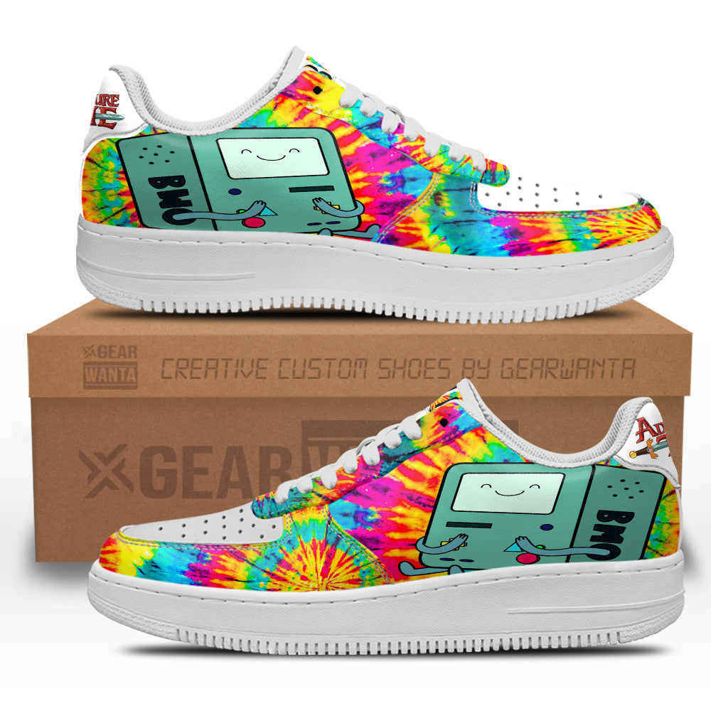 Adventure Time Bmo Air Sneakers Custom Tie Dye Style Grabiiva