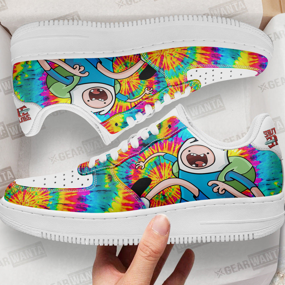 Adventure Time Finn The Human Air Sneakers Custom Tie Dye Style Grabiiva