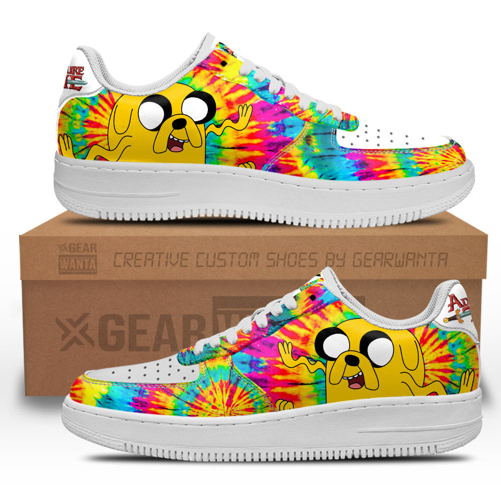 Adventure Time Jake The Dog Air Sneakers Custom Tie Dye Style Grabiiva