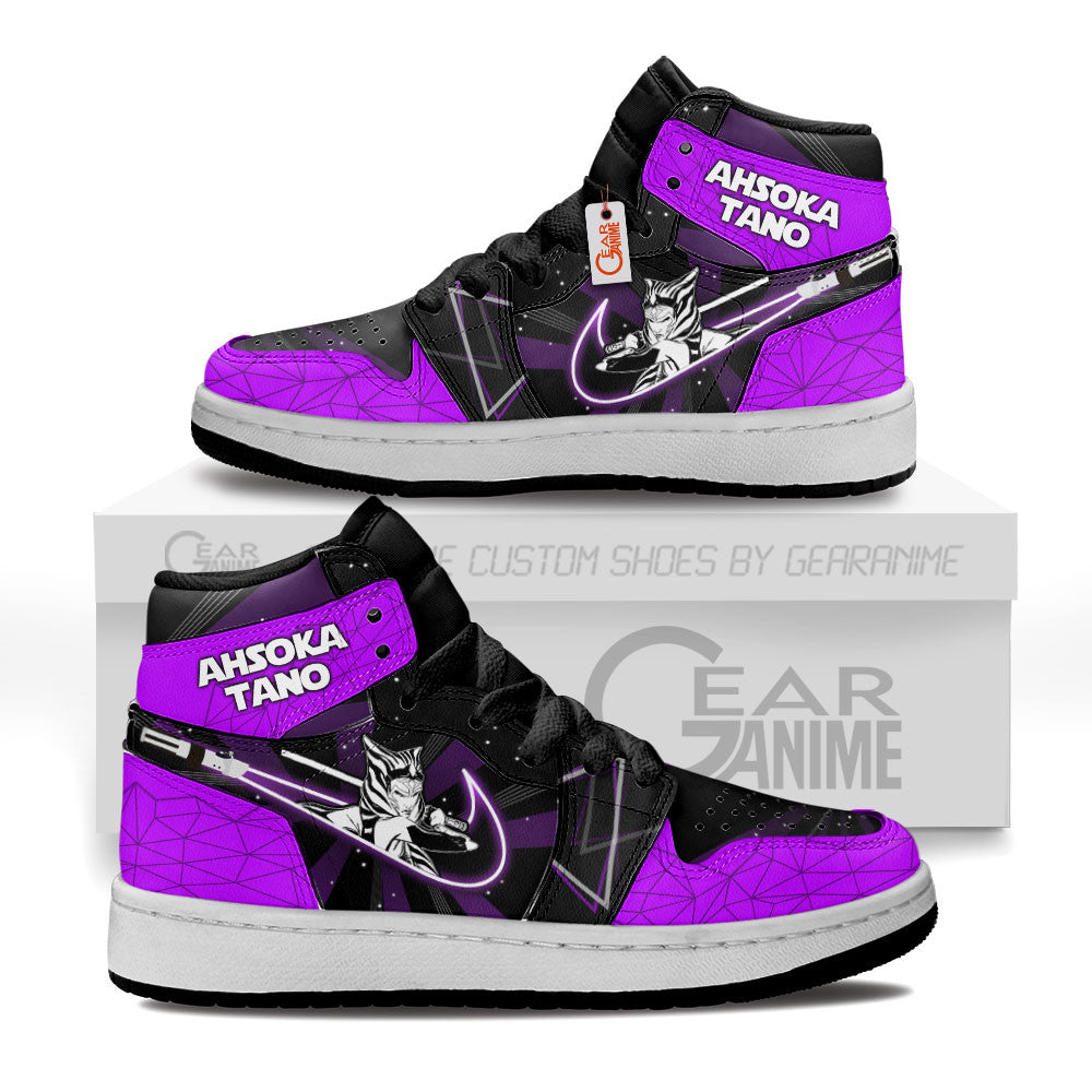 Ahsoka Tano Kids J1s Sneakers Custom Kid J1s Sneakers Grabiiva