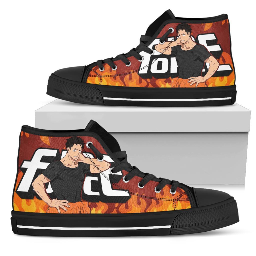 Akitaru Obi Fire Force Sneakers Anime High Top Shoes Custom PT20 Grabiiva