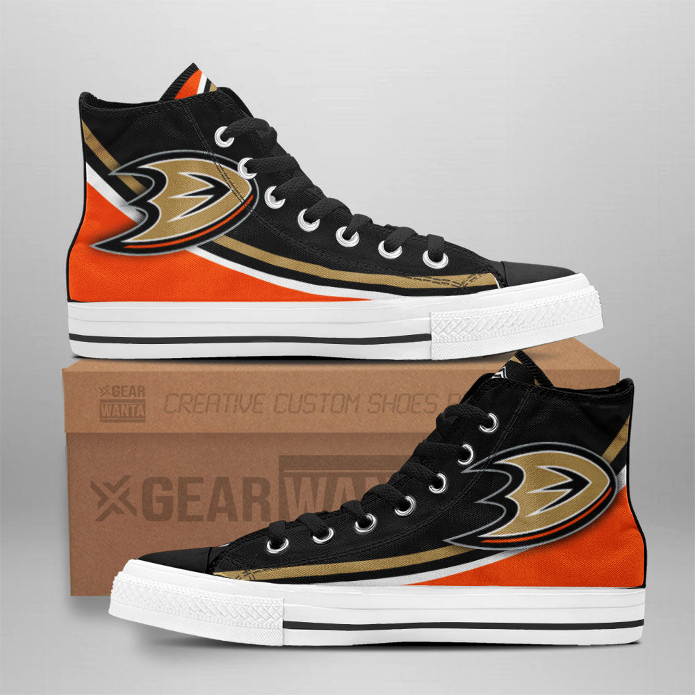 Anaheim Ducks High Top Shoes Custom Sneakers Grabiiva