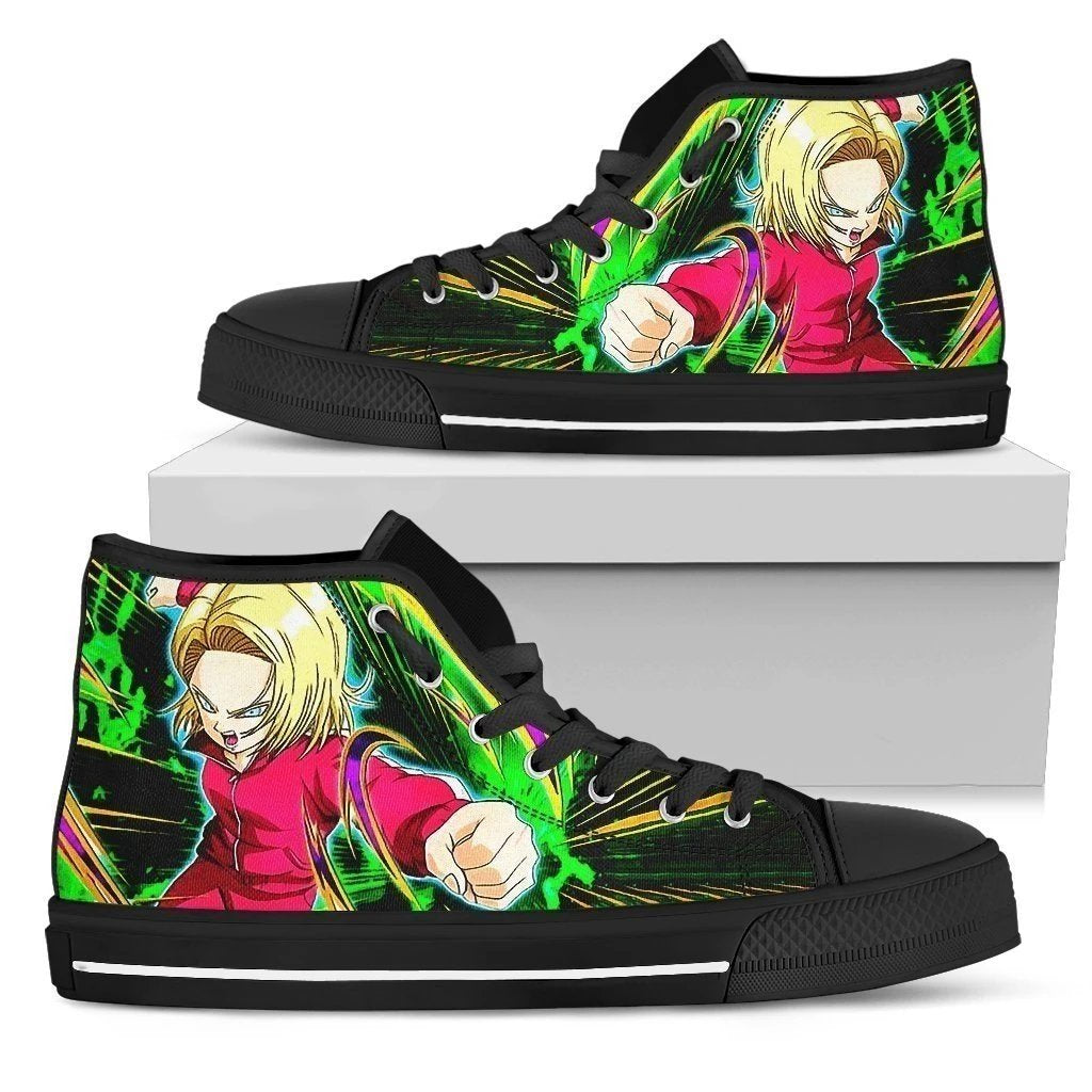 Android 18 High Top Shoes Dragon Ball Custom PT1911 Grabiiva