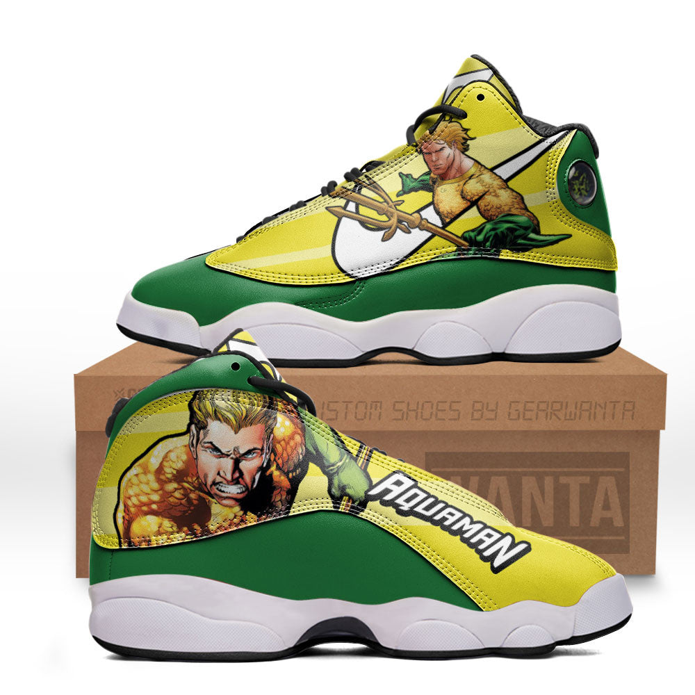Aquaman J13s Sneakers Super Heroes Custom Shoes Grabiiva