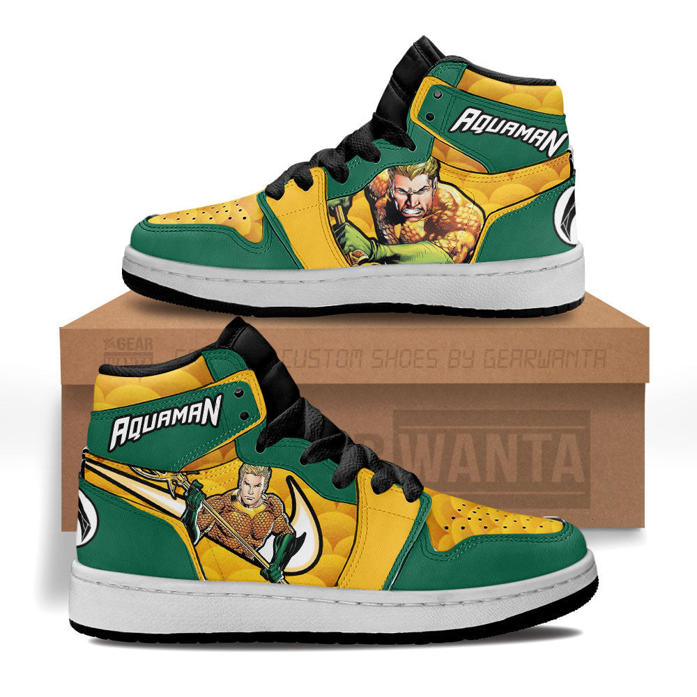Aquaman Kid J1s Sneakers Custom Grabiiva