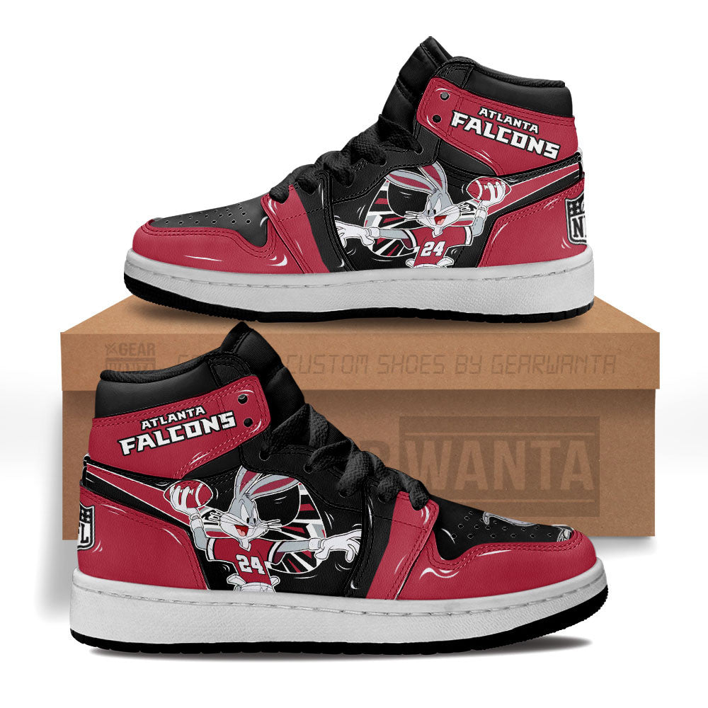 Atlanta Falcons Kid J1s Sneakers Custom Grabiiva