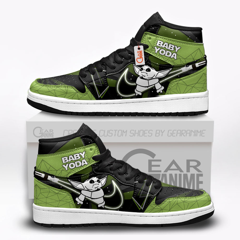 Baby Yoda J1 Sneakers Custom For Fans  Grabiiva