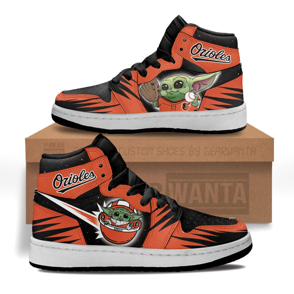 Baltimore Orioles Kid J1s Sneakers Custom For Kids Grabiiva
