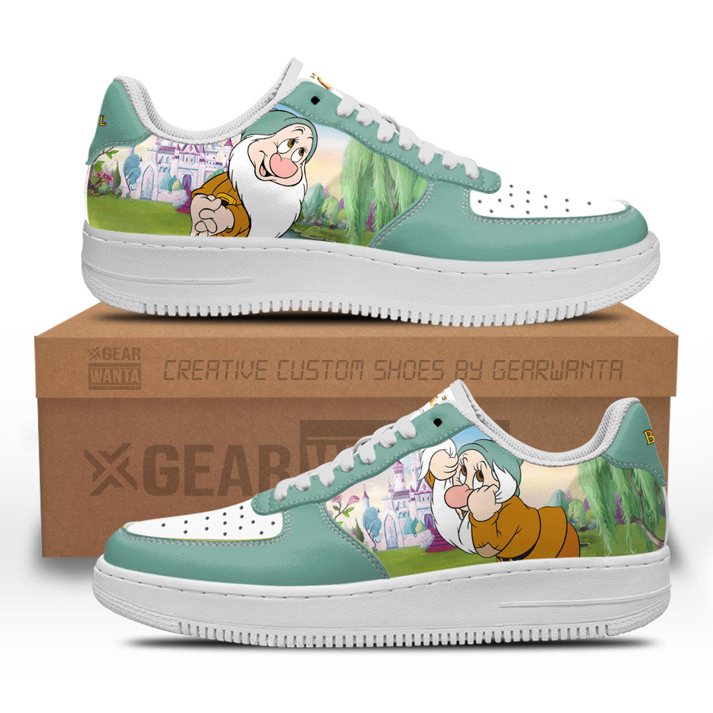 Bashful Snow White and 7 Dwarfs Custom Air Sneakers QD12 Grabiiva