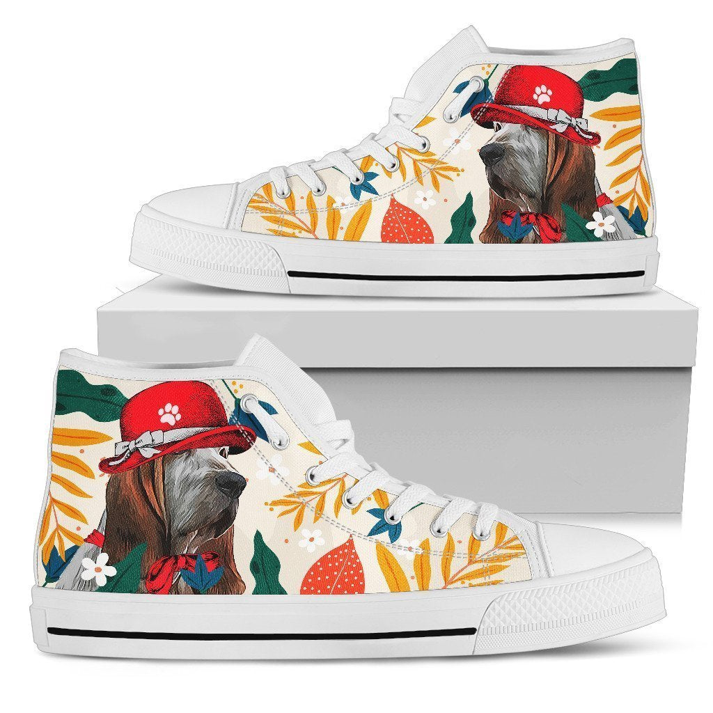 Basset Hound Dog Sneakers Women High Top Shoes Funny Grabiiva