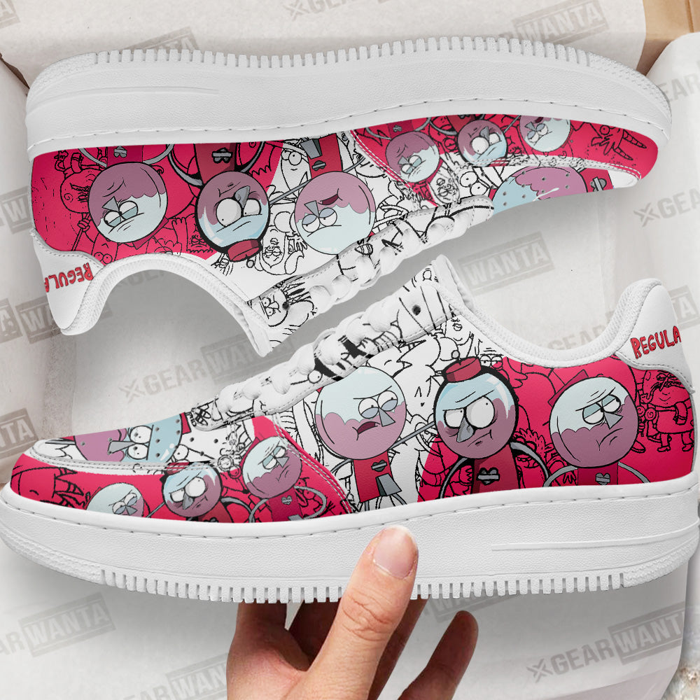 Benson Dunwoody Regular Show Air Sneakers Custom Cartoon Shoes Grabiiva