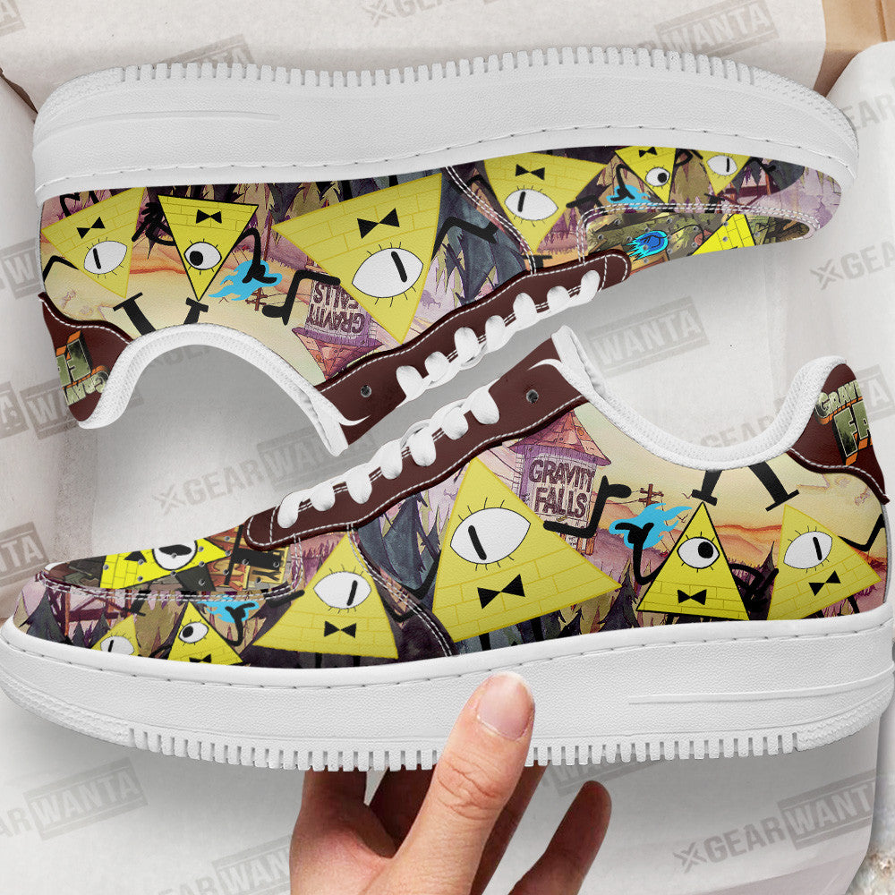 Bill Cipher Gravity Falls Air Sneakers Custom Cartoon Shoes Grabiiva