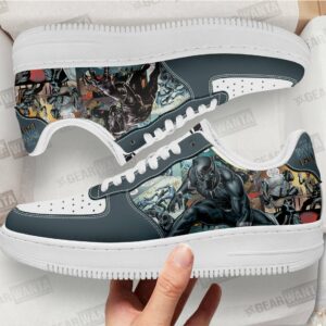 Black Panther Air Sneakers Custom Superhero Comic Shoes Grabiiva