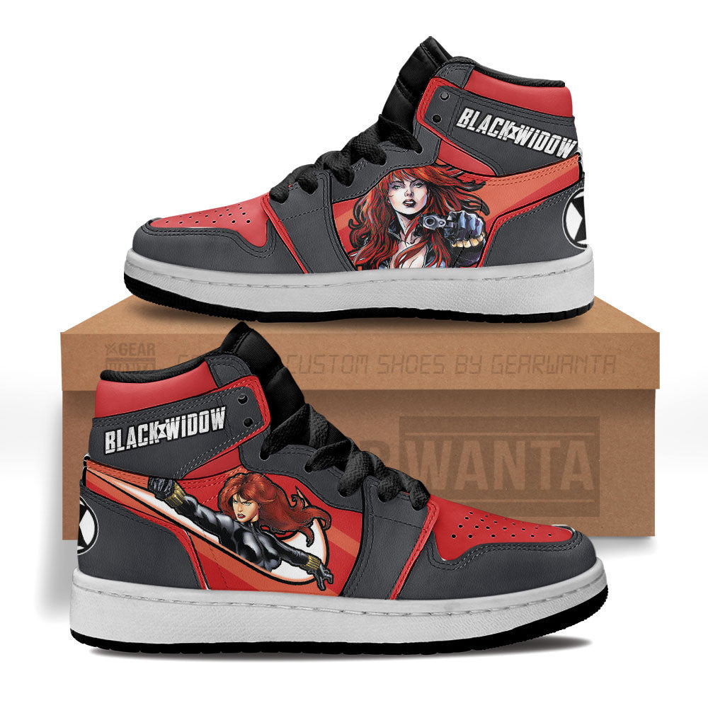Black Widow Kid J1s Sneakers Custom Grabiiva