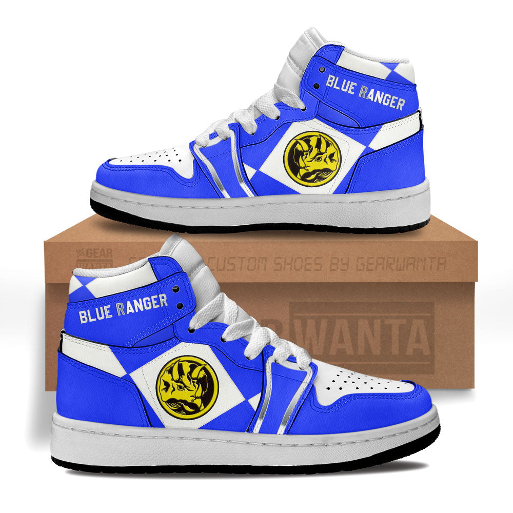 Blue Ranger Mighty Morphin Kid J1s Sneakers Custom For Kids Grabiiva