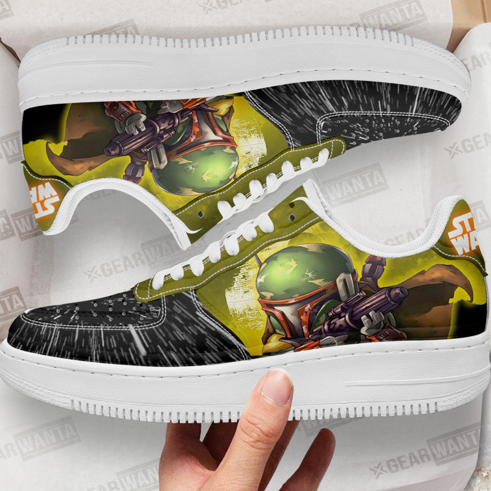 Boba Fett Air Sneakers Custom Star Wars Shoes Grabiiva