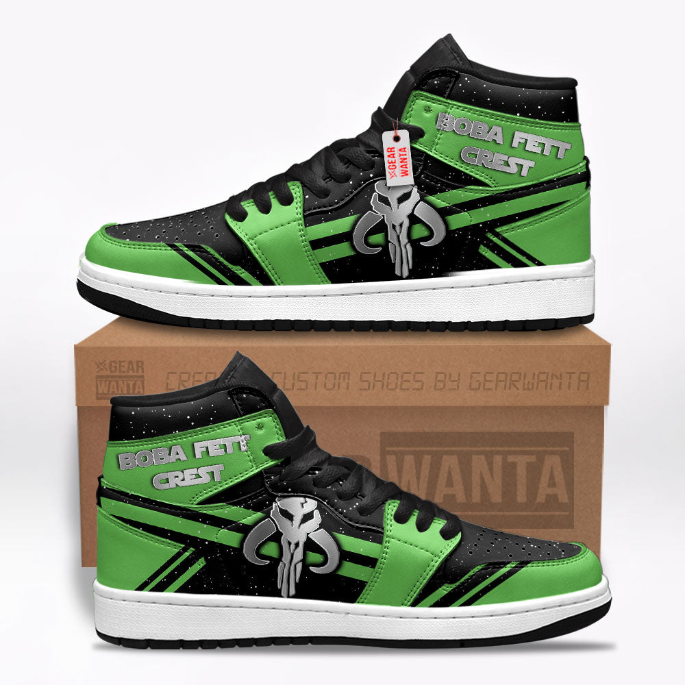 Boba Fett Crest Star Wars Symbols J1s Sneakers Custom For Fans TT20  Grabiiva