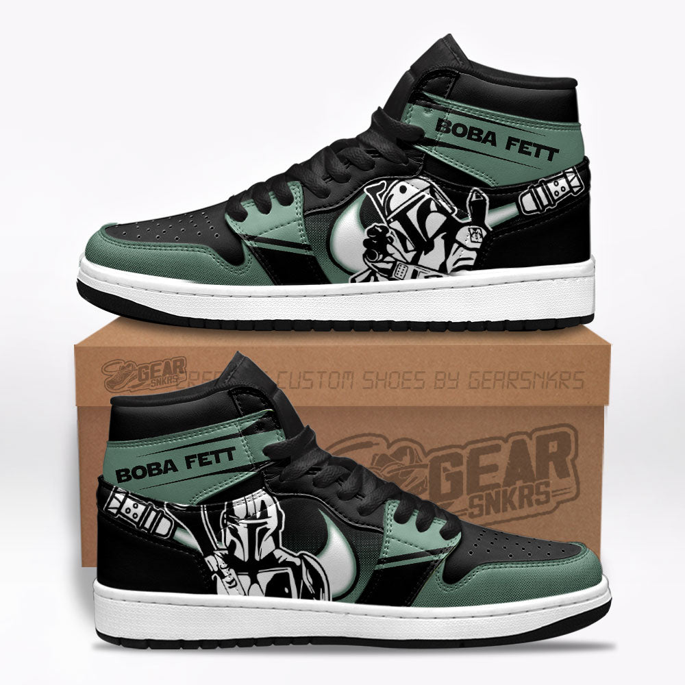 Boba Fett Star Wars J1s Sneakers Custom Gifts Idea For Fans TT26  Grabiiva