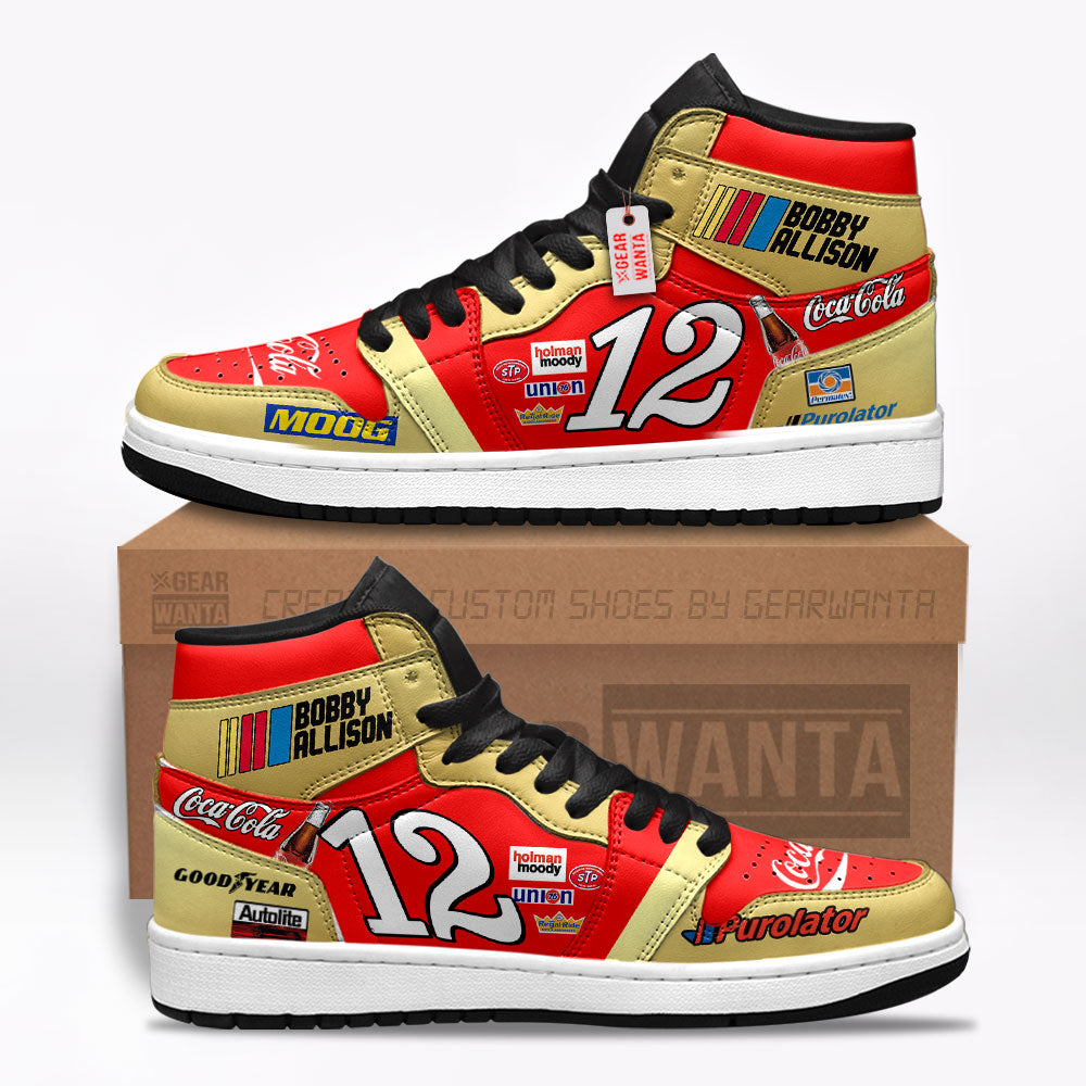 Bobby Allison J1s Sneakers Custom Coca #12 Sneakers  Grabiiva