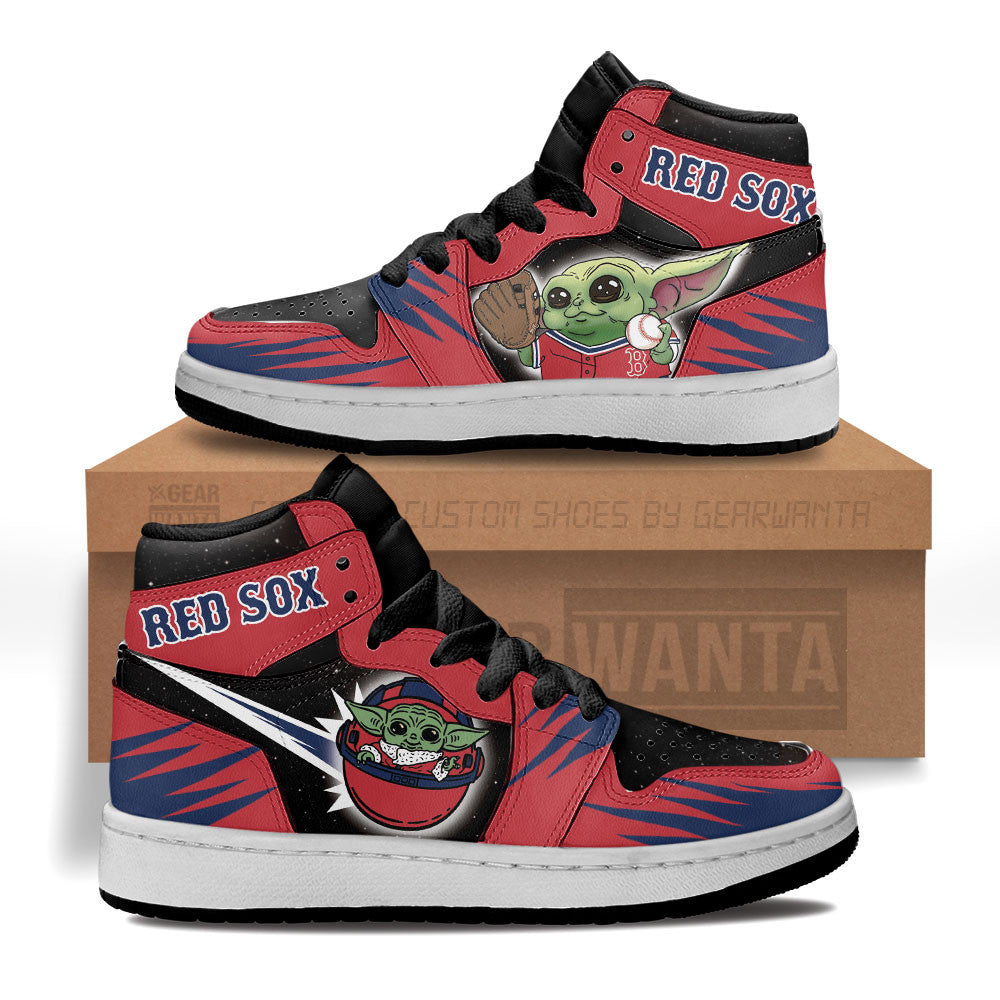 Boston Red Sox Kid J1s Sneakers Custom For Kids Grabiiva