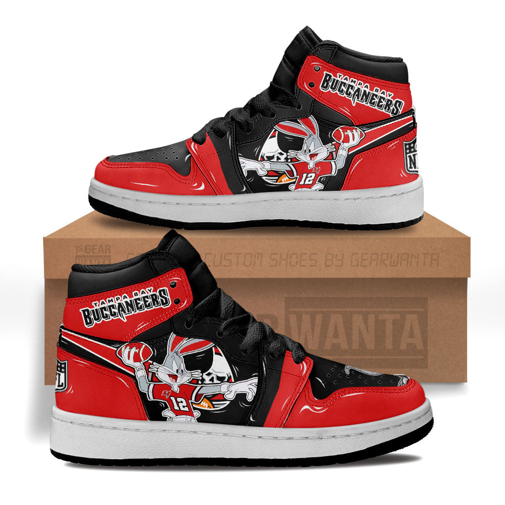 Buccaneers Kid J1s Sneakers Custom Grabiiva