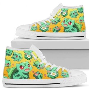 Bulbasaur Shoes High Top For Poke Custom Grabiiva