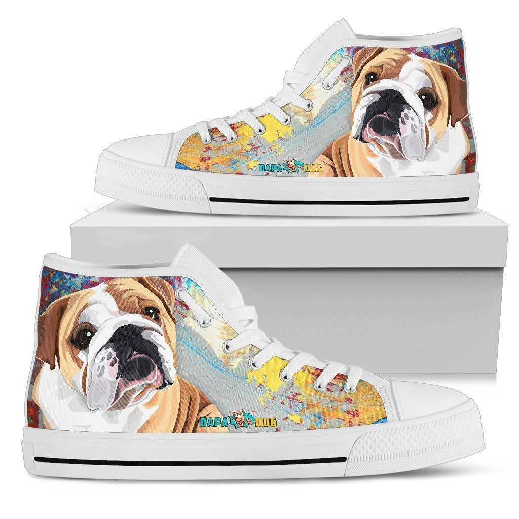 Bulldog High Top Shoes Funny For Bulldog Lover Grabiiva