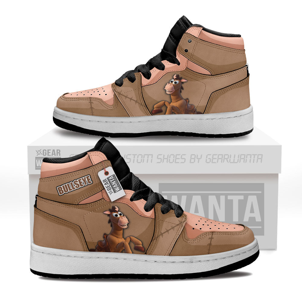 Bullseye Horse Kids J1 Sneakers Custom Grabiiva