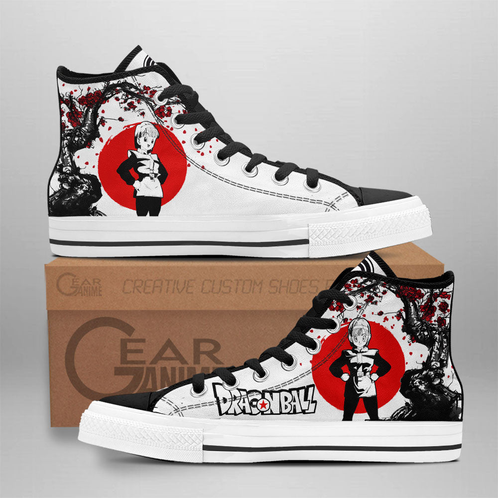 Bulma High Top Shoes Custom Dragon Ball Anime Sneakers Japan Style Grabiiva