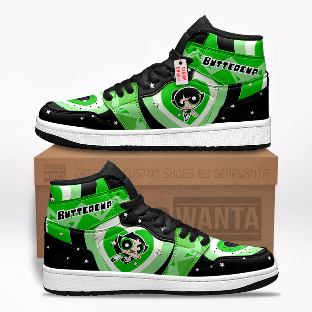 Buttercup The Powerpuff Girls J1s Sneakers Custom For Fans TT25  Grabiiva