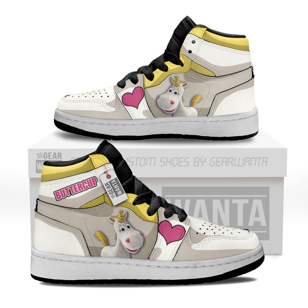 Buttercup Unicorn Kids Shoes Custom Sneakers For Kid Grabiiva
