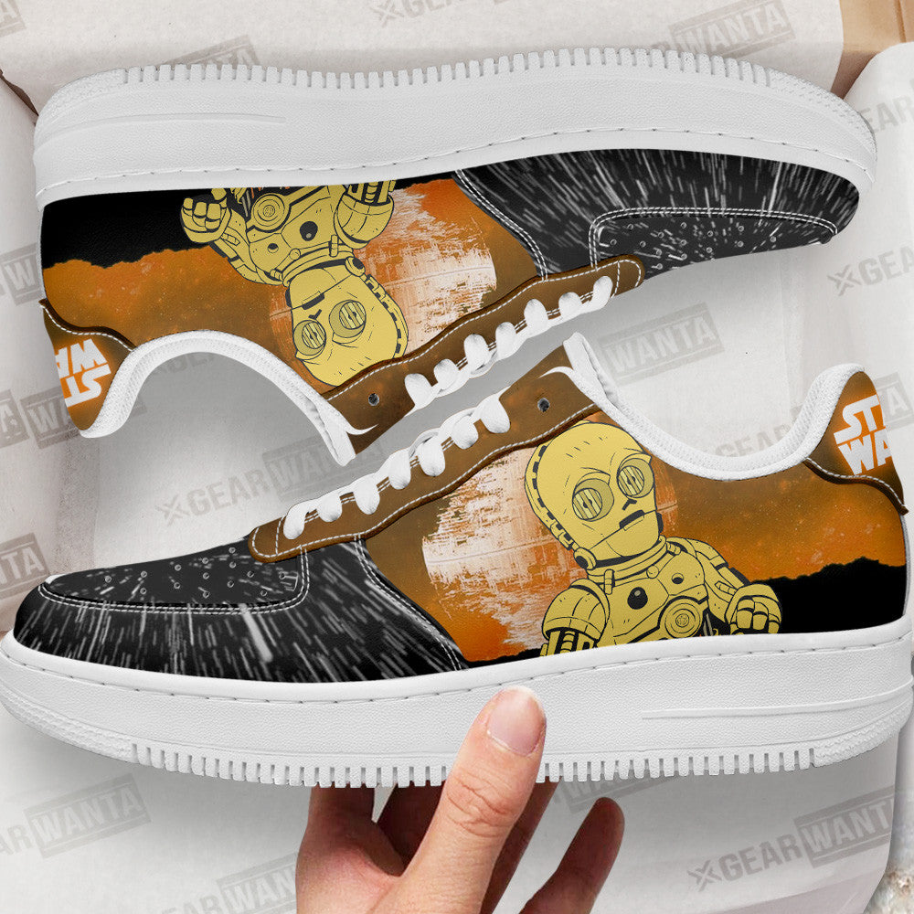 C-3PO Air Sneakers Custom Star Wars Shoes Grabiiva
