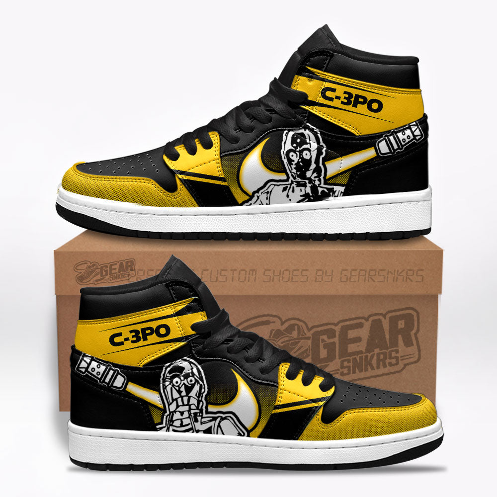 C-3PO Star Wars J1s Sneakers Gifts Idea For Fans TT26  Grabiiva