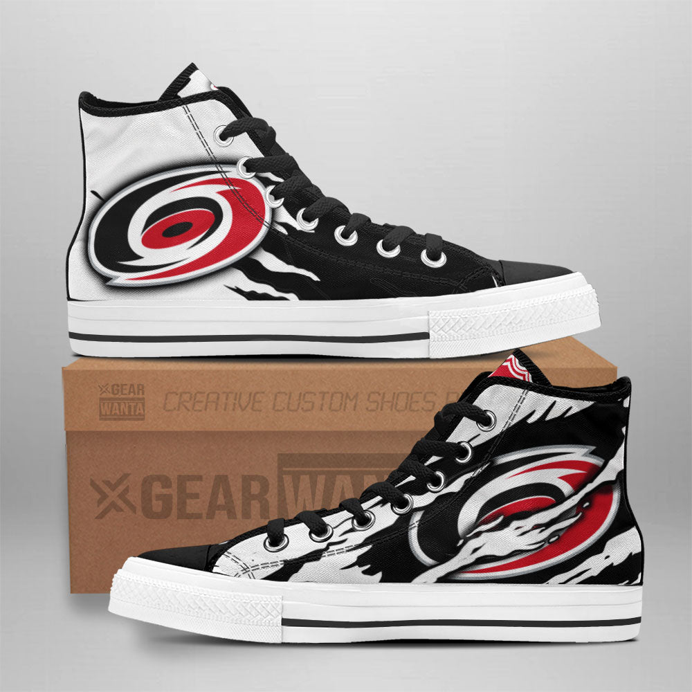 Carolina Hurricanes High Top Shoes Custom For Fans Grabiiva