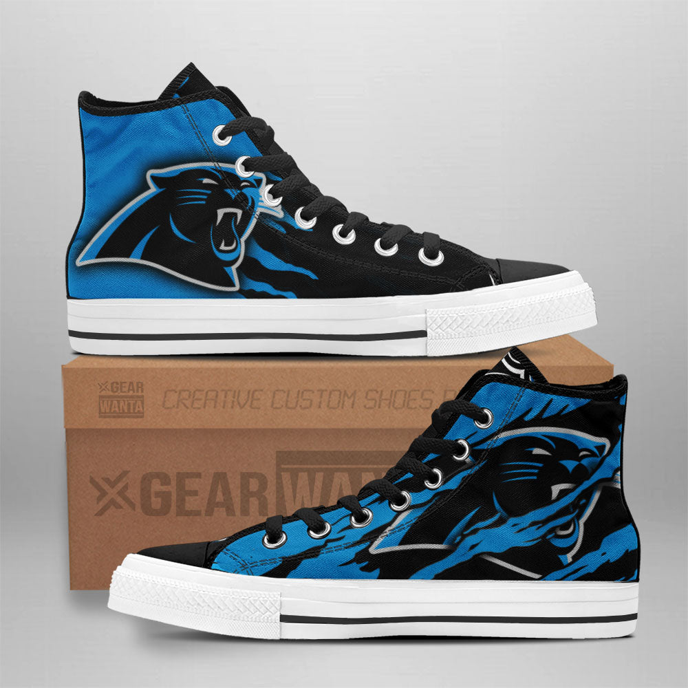 Carolina Panthers High Top Shoes Custom For Fans Grabiiva