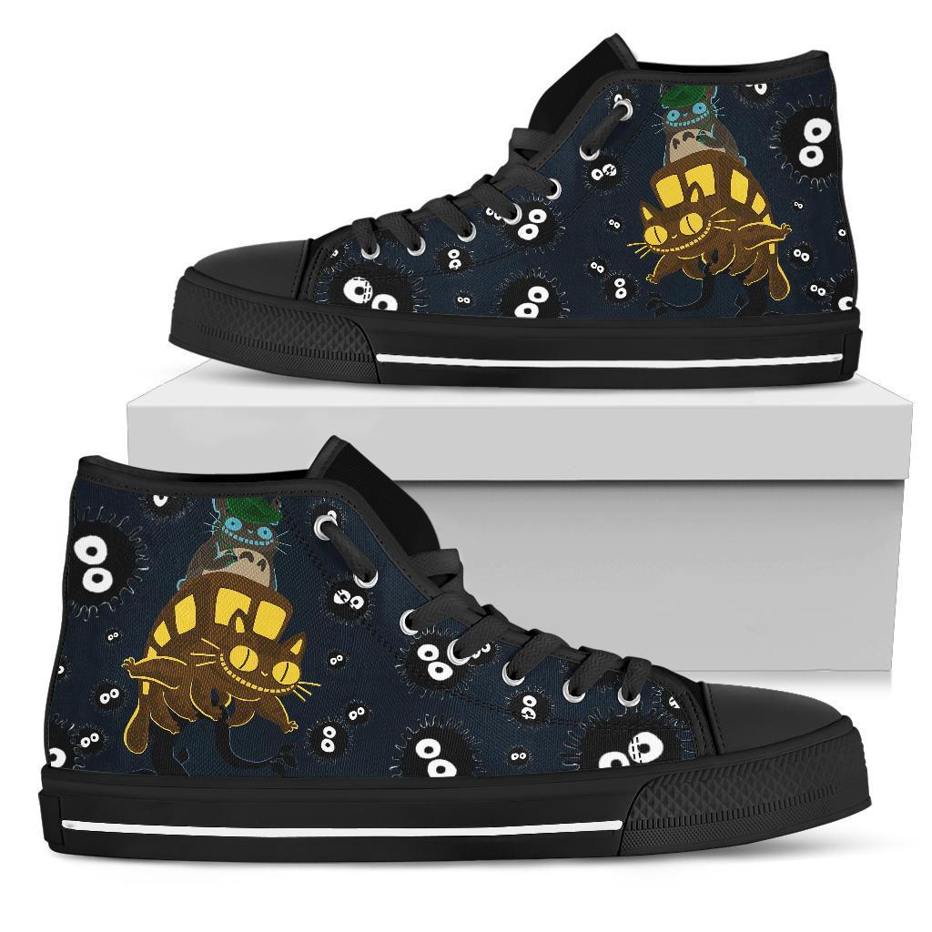 Catbus Sneakers Ghibli High Top Shoes Totoro Custom Idea PT20 Grabiiva