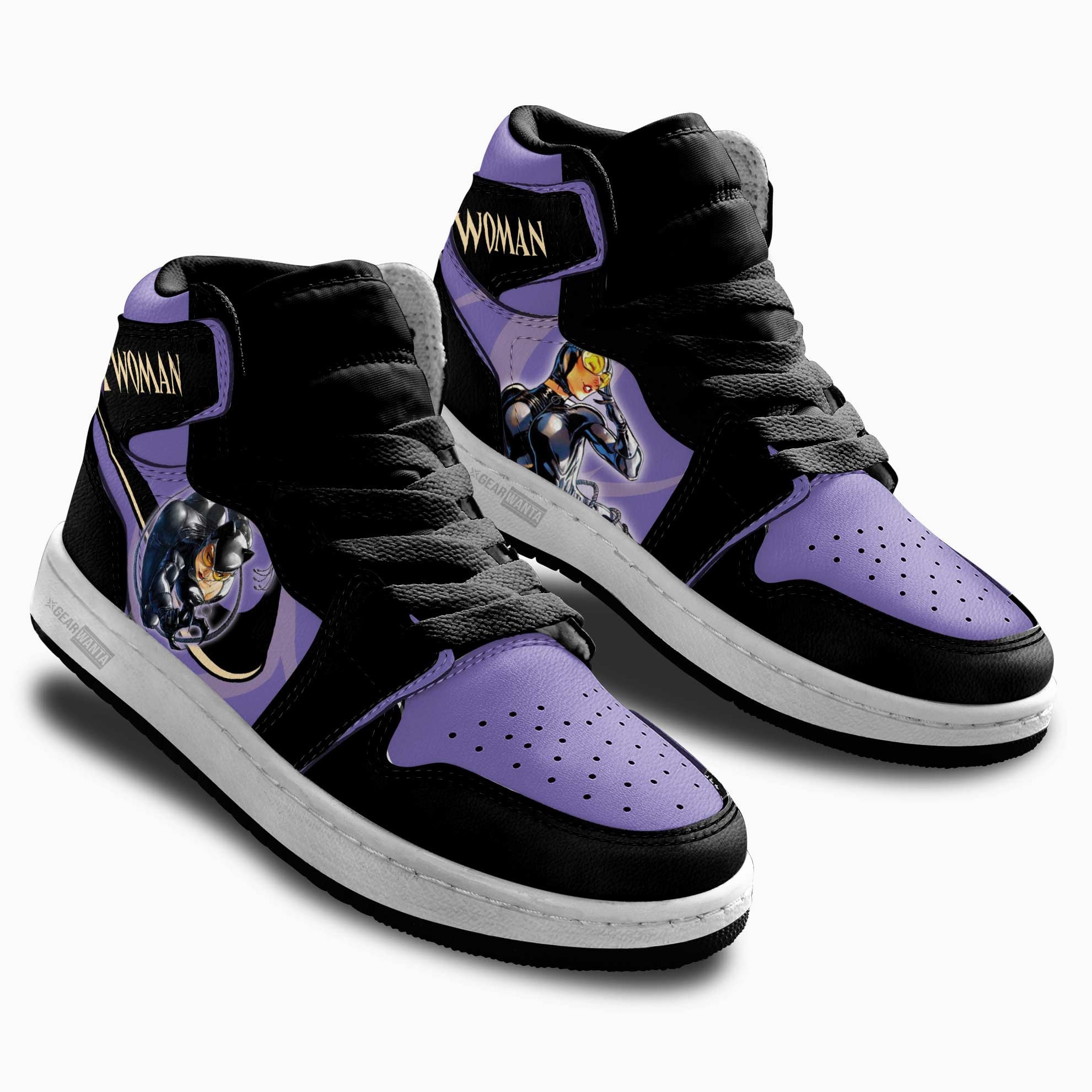 Catwoman Kids J1 Sneakers Custom Shoes For Kids Grabiiva