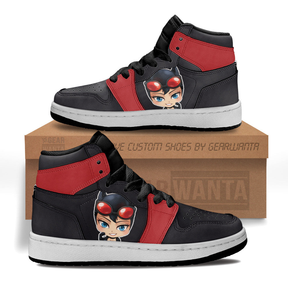 Catwoman Superhero Kid J1s Sneakers Custom Grabiiva