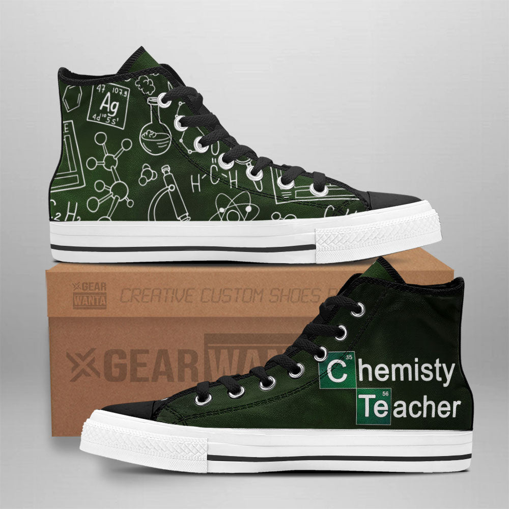 Chemistry Teacher High Top Shoes Custom Grabiiva
