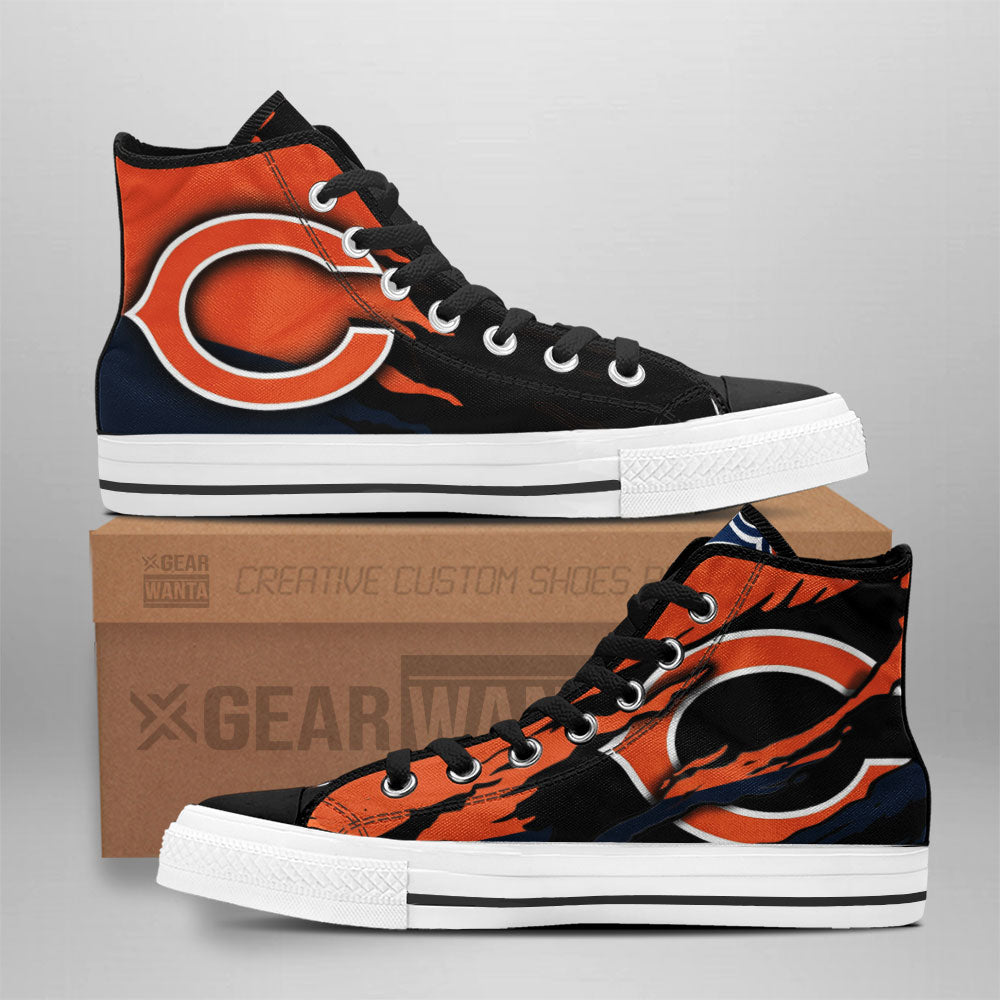 Chicago Bears High Top Shoes Custom For Fans Grabiiva