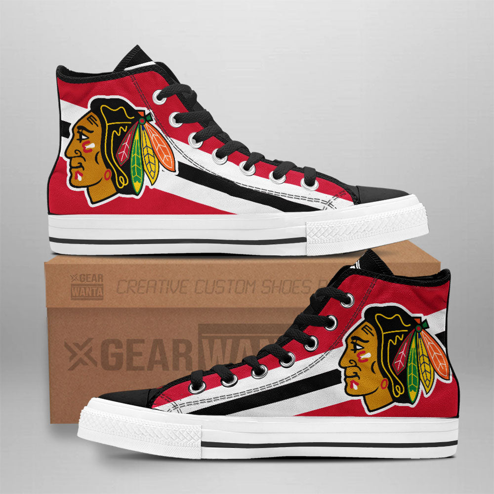 Chicago Blackhawks High Top Shoes Custom Sneakers Grabiiva