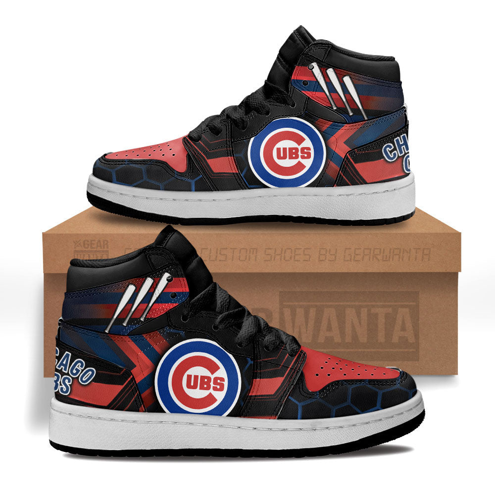 Chicago Cubs Kid J1s Sneakers Custom Grabiiva