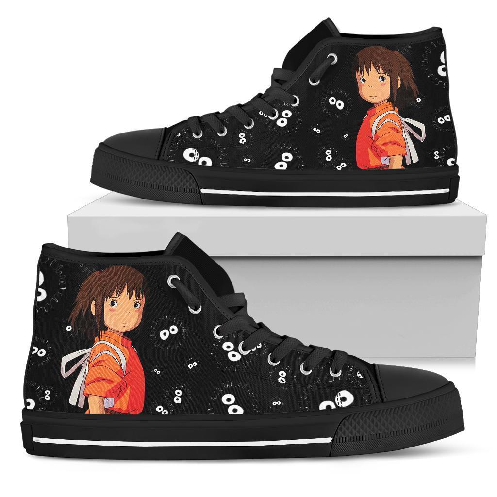 Chihiro Spirited Away Sneakers Ghibli High Top Shoes Custom Grabiiva