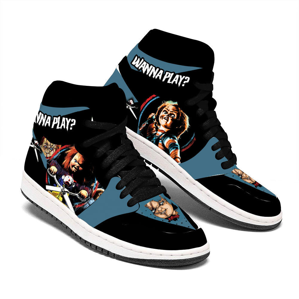 Child's Play Chucky J1s Sneakers Custom For Horror Fans  Grabiiva