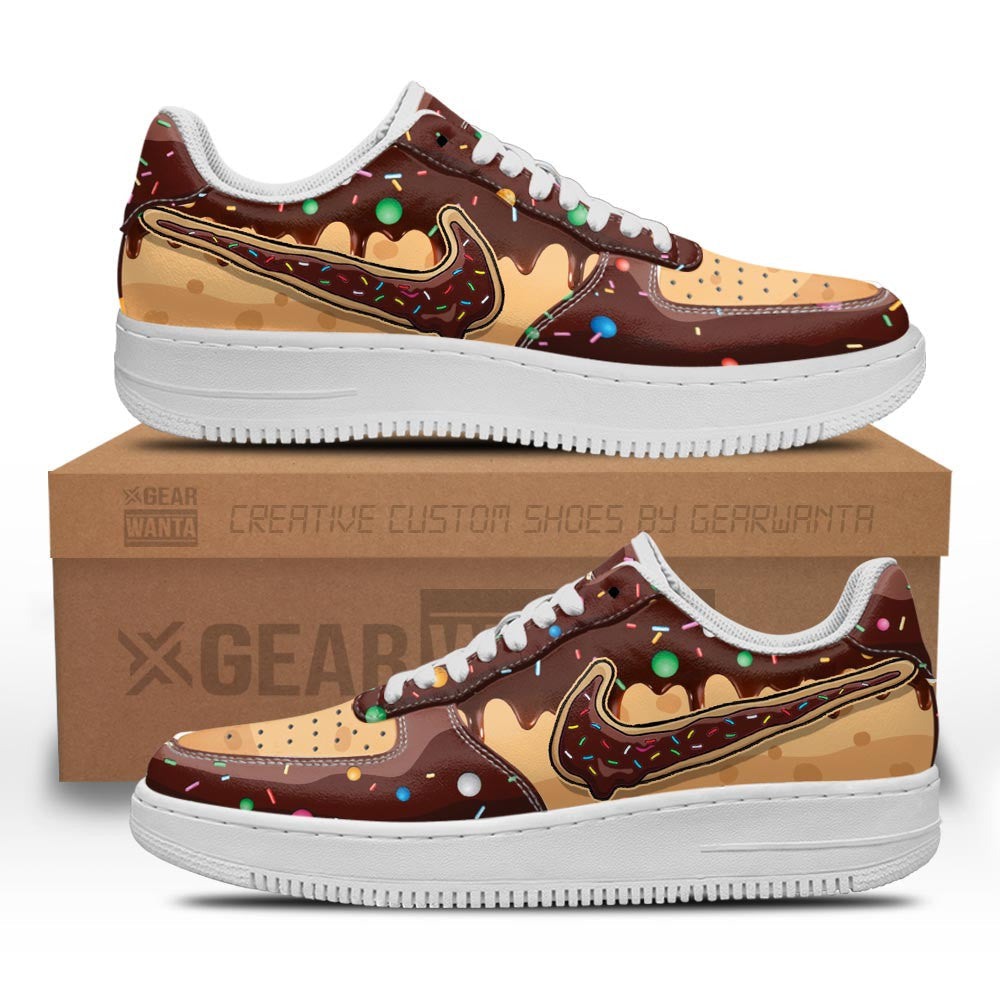 Chocolate Frosted Donut Custom Sneakers TT15 Grabiiva