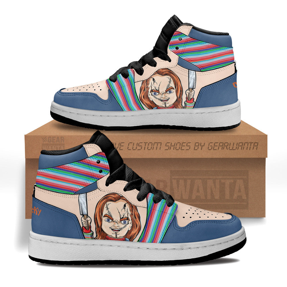 Chucky The Child's Play Series Kid J1s Sneakers Custom Grabiiva