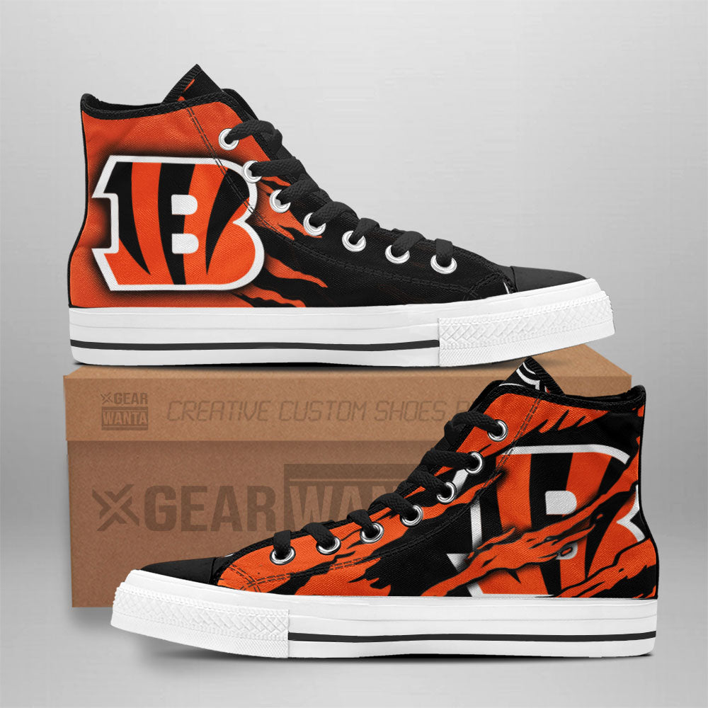 Cincinnati Bengals High Top Shoes Custom For Fans Grabiiva