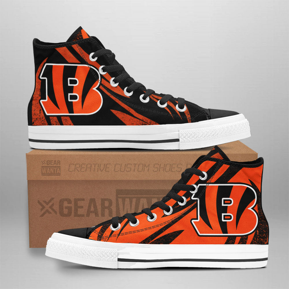 Cincinnati Bengals High Top Shoes Custom Mix Sneakers Grabiiva