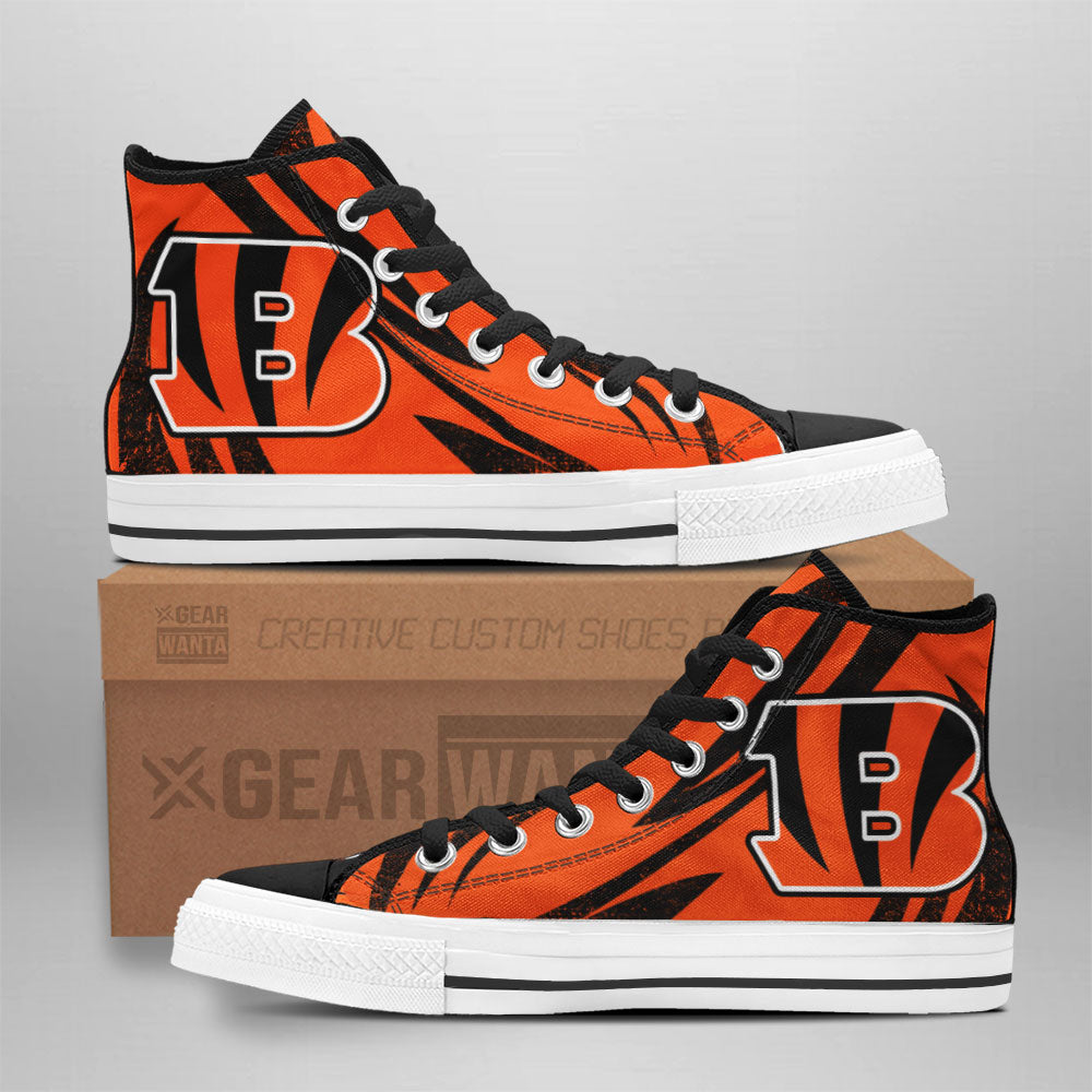 Cincinnati Bengals High Top Shoes Custom Sneakers Fan Gifts Grabiiva