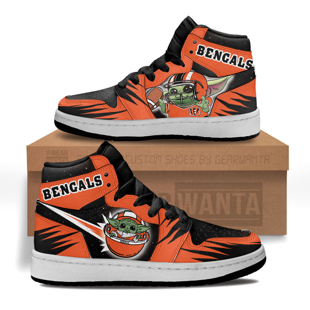 Cincinnati Bengals Kid J1s Sneakers Custom For Kids Grabiiva